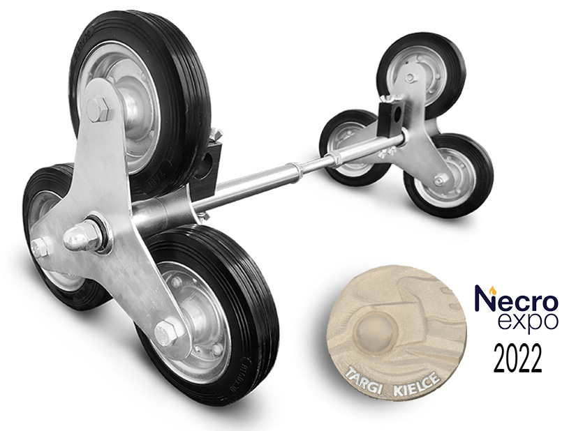 Award-winning staircase wheels for stretchers at Necroexpo 2022