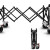Foldable Scissor funeral trolley - Black