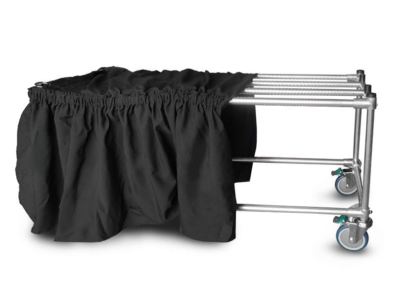 CASKET TROLLEY WITH DRAPE