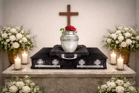 Safe urn transport during a funeral service