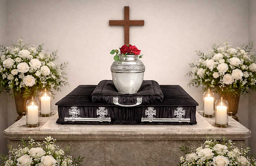 Safe urn transport during a funeral service