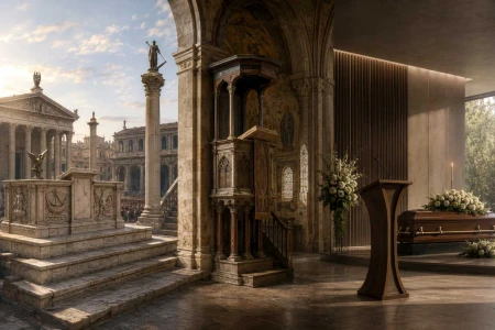 From the Roman Rostra to the Crematorium Chapel – A Cultural History of the Funeral Lectern