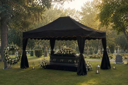 A roof over the last farewell. The cultural history of the ceremonial canopy and its modern form