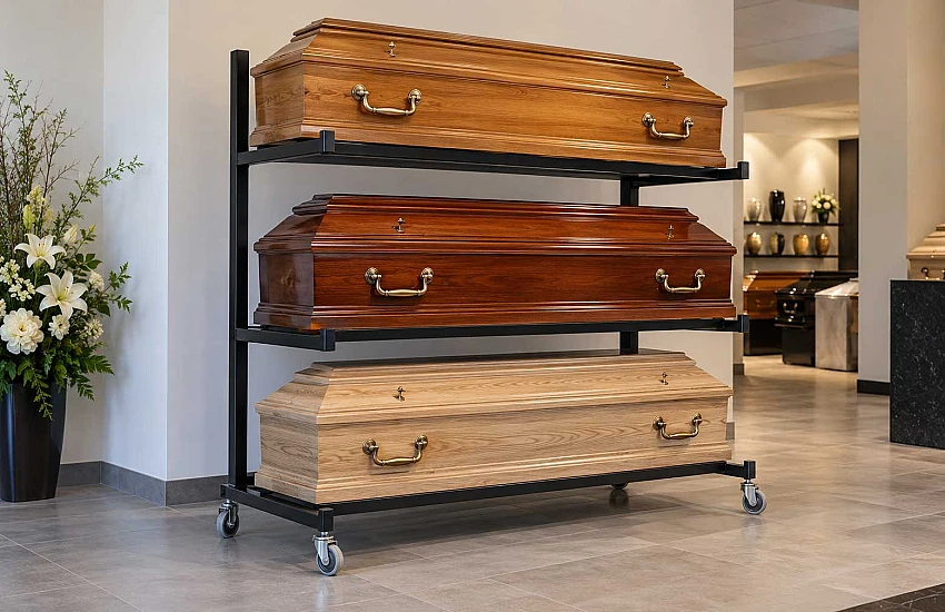 The Coffin That Waits. A Cultural History of Keeping Coffins – from the Village Joiner's Workshop and the Victorian Showroom to the Mobile Casket Rack