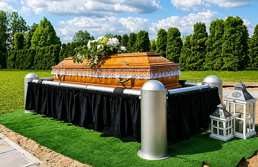 Casket lowering devices