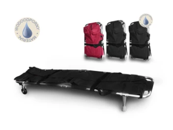 Stretchers with body bag – black, Waterproof
