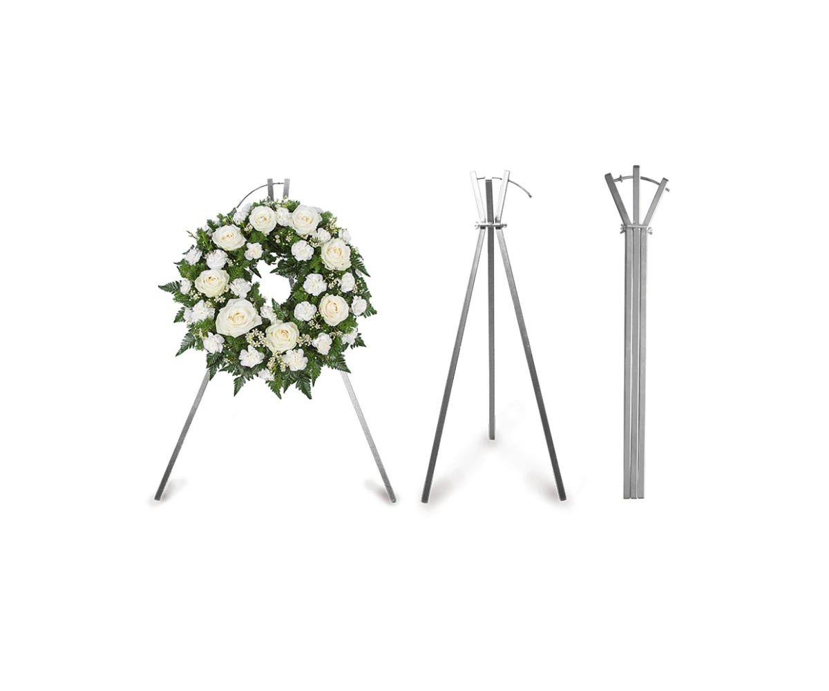 silver-funeral-wreath-stand