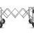 Scissors coffin trolley, STANDARD, silver