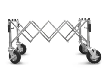 Scissors coffin trolley, STANDARD, silver