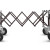 Scissors coffin trolley, STANDARD, brown