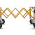 Scissors coffin trolley, STANDARD, gold