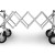 Scissors coffin trolley, PREMIUM, silver