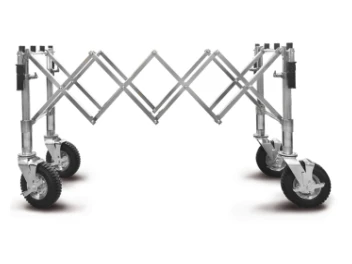 Scissors trolley - small wheels, STANDARD, silver, PLATFORM
