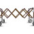 Scissors trolley - small wheels, brown COMPACT